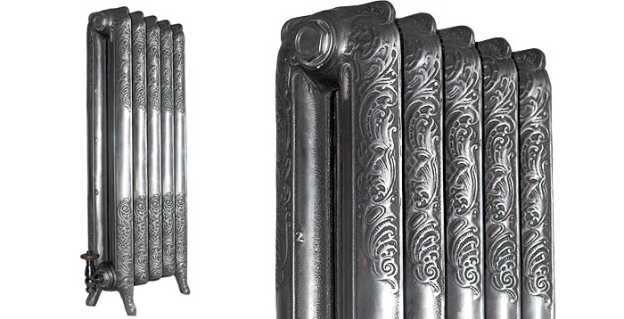 Top of CRANE Ornate II 960mm Cast Iron Radiators